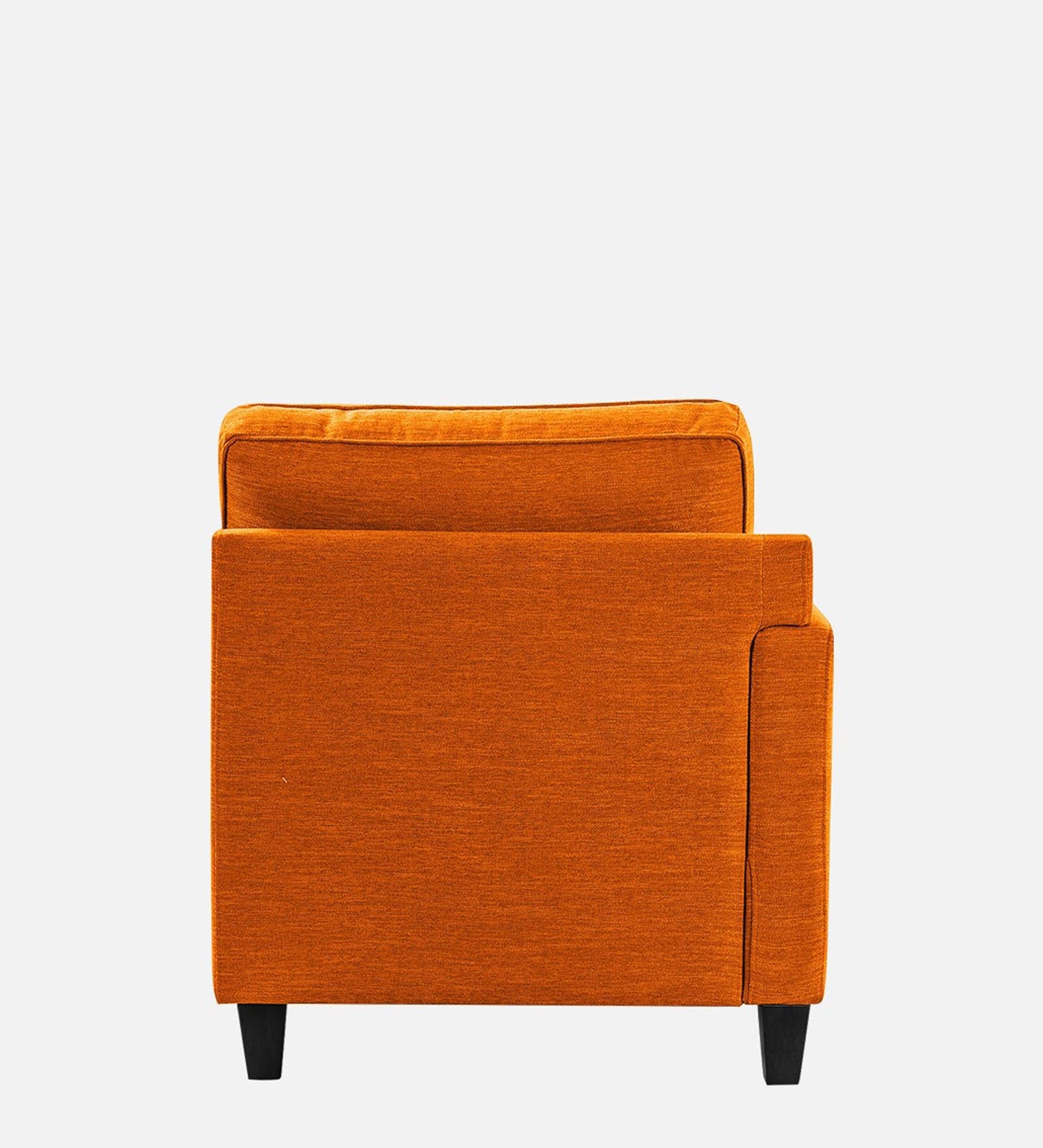Royee Fabric LHS Chaise Lounger In Vivid Orange Colour With Storage - Febonic Living