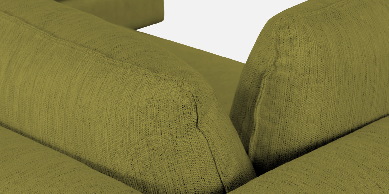 Ziggy Fabric RHS Sectional Sofa (3+Lounger) In Kelly Green Colour - Febonic Living