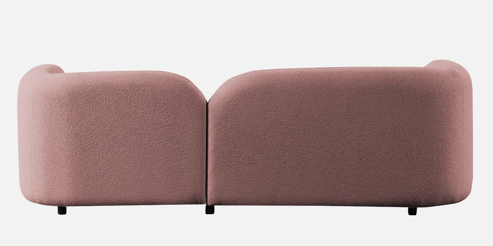 Corny Boucle Fabric 3 Seater Sofa In Rose Pink Colour - Febonic Living