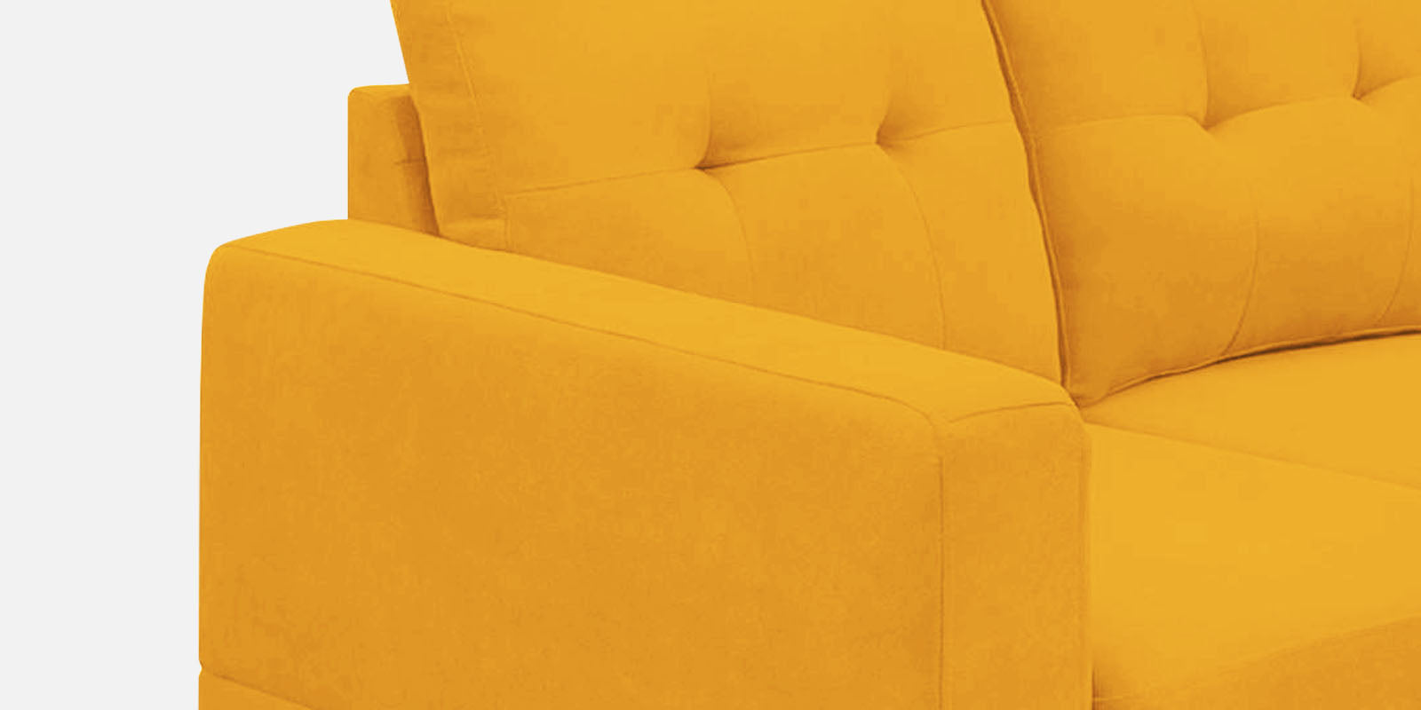 Thomas Fabric 2 Seater Sofa In Bold Yellow Colour - Febonic Living