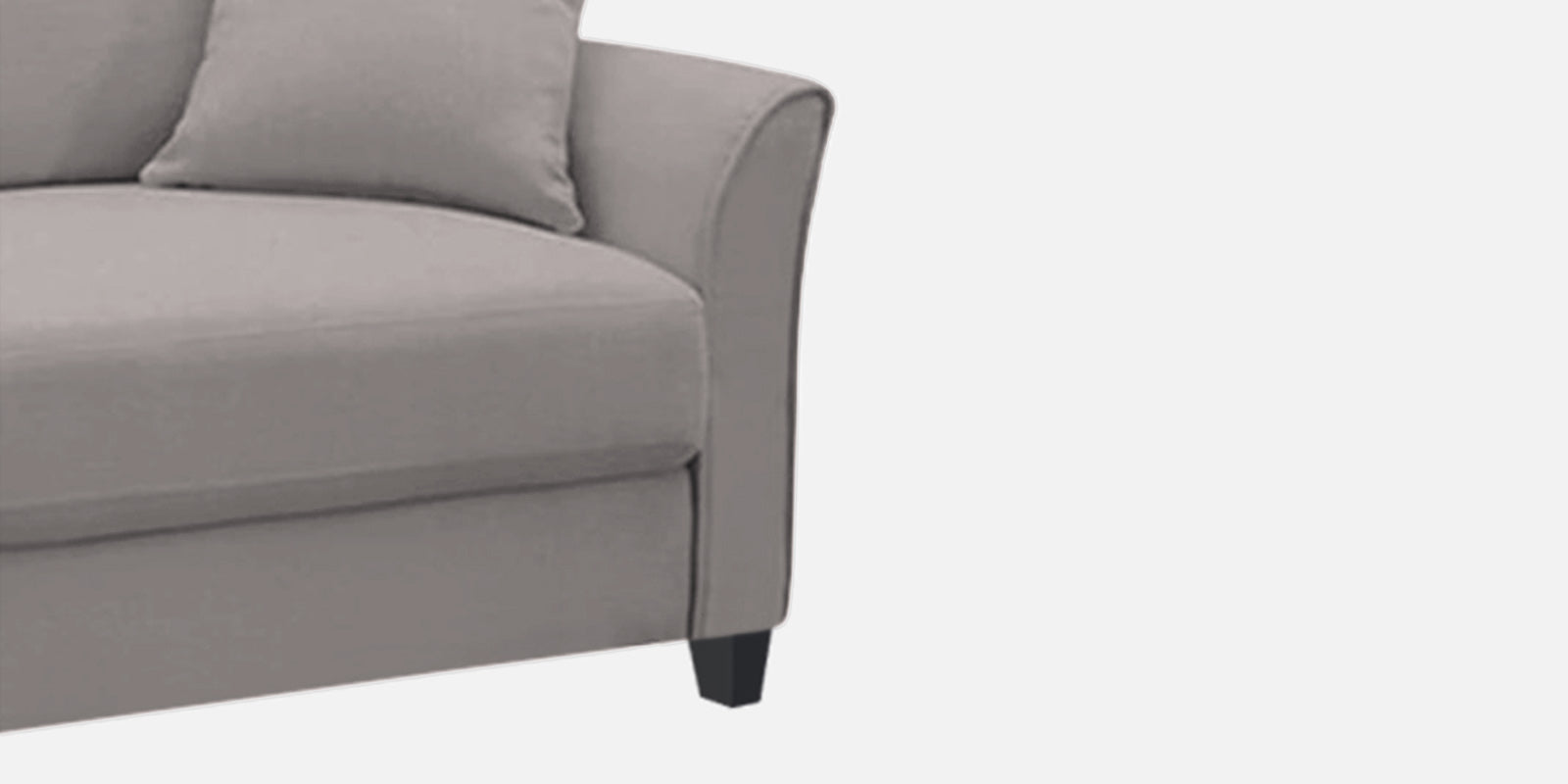 Daroo Velvet 3 Seater Sofa In Pearl Grey Colour - Febonic Living