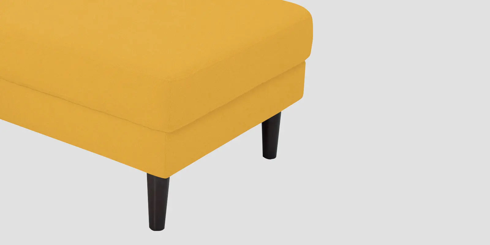 Creata Fabric LHS Sectional Sofa (3+Lounger) In Bold Yellow Colour Febonic Living