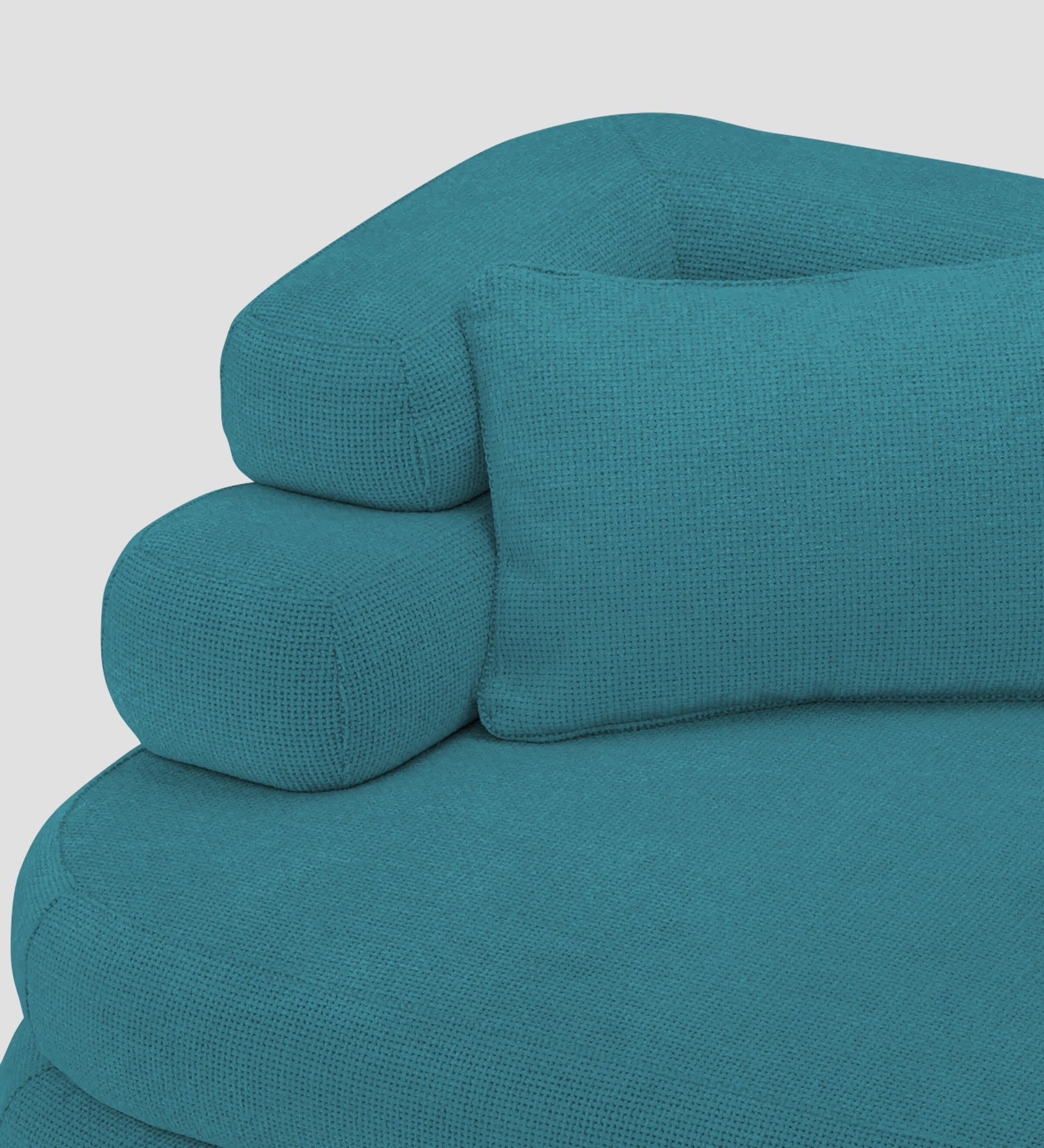 Wener Fabric 1 Seater Sofa In Water Blue Colour - Febonic Living