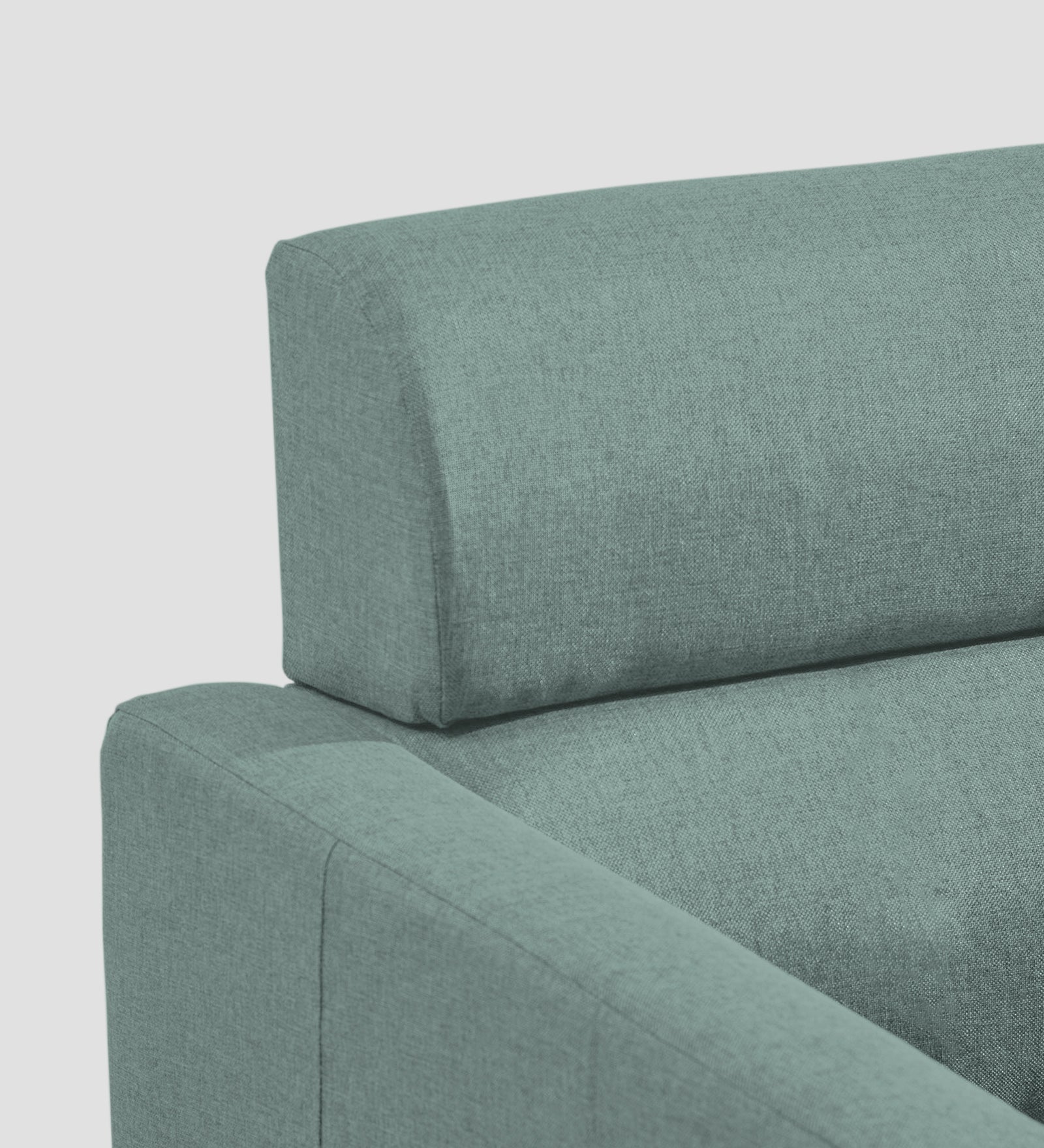 Devo Fabric 1 Seater Sofa In Suka Blue Colour - Febonic Living