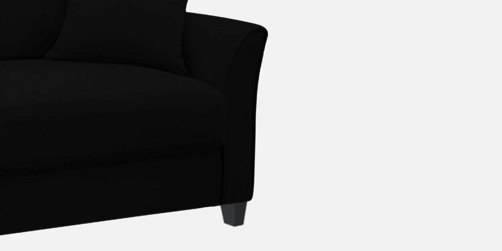 Daroo Velvet 3 Seater Sofa In Adam Black Colour - Febonic Living