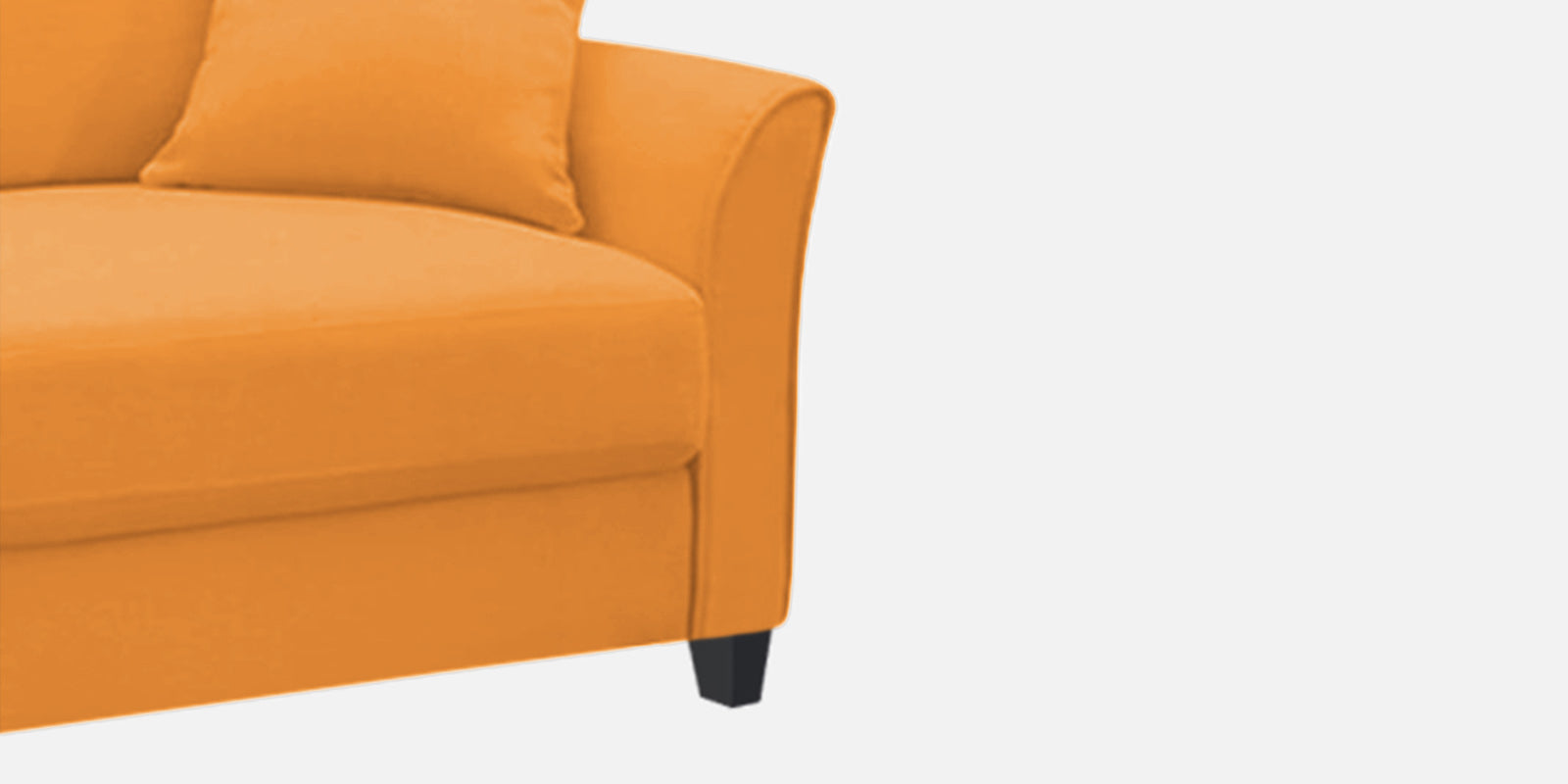 Daroo Velvet 3 Seater Sofa In Tangerine Orange Colour - Febonic Living