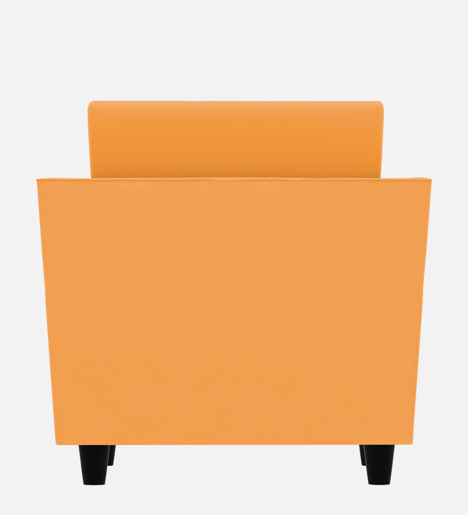 Bristo Velvet 1 Seater Sofa In Tangerine Orange Colour With Storage - Febonic Living
