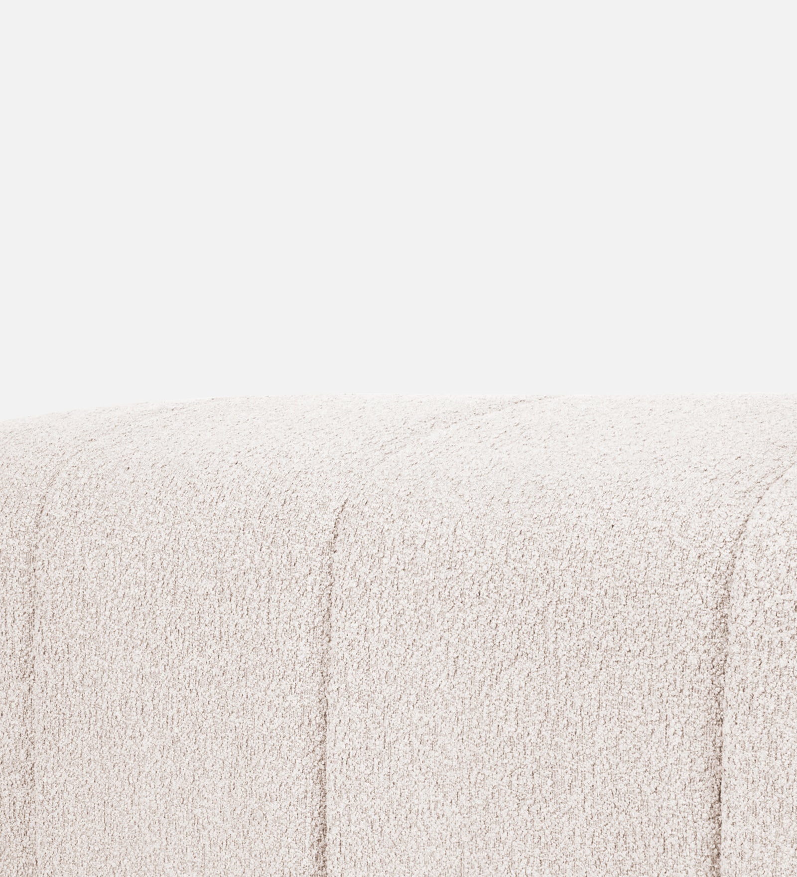 Rexi Boucle Fabric Bench In Bright White Colour - Febonic Living