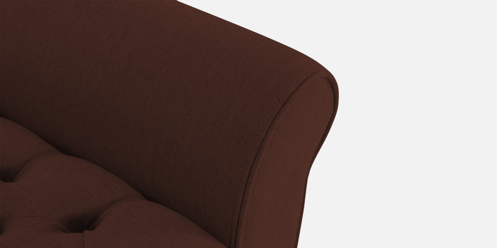Nowia Fabric 3 Seater Recamier In Coffee Brown Colour With Storage - Febonic Living