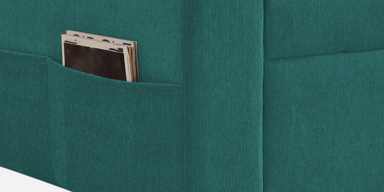Kara Fabric 3 Seater Pull Out Sofa Cum Bed In Sea Green Colour - Febonic Living