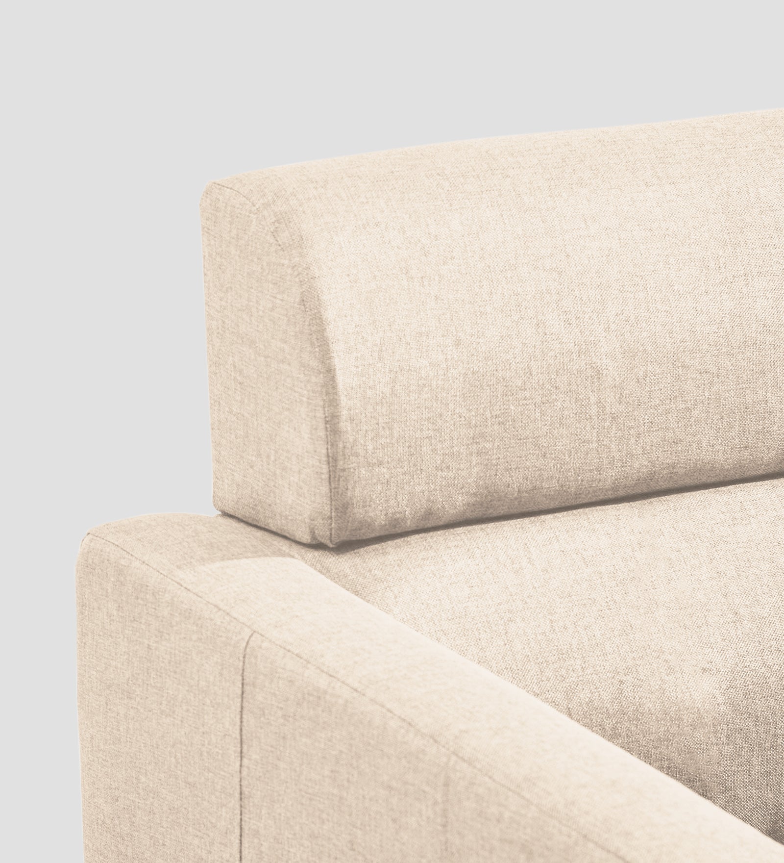 Devo Fabric 1 Seater Sofa In Woom Beige Colour - Febonic Living