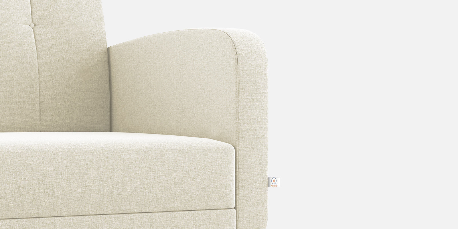 Wiki Velvet 2 Seater Sofa In Warm White Colour - Febonic Living