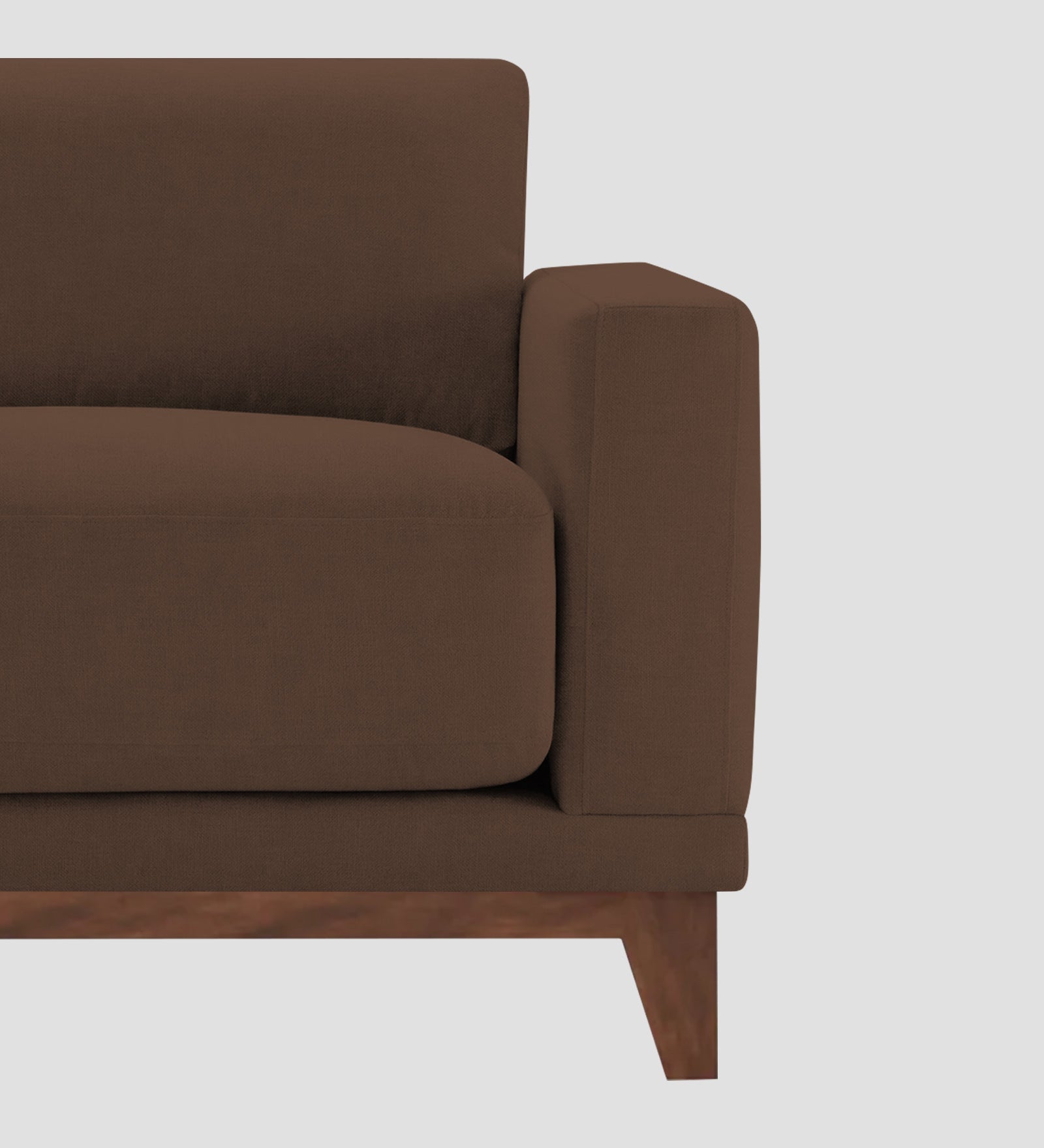 Esha Fabric 1 Seater Sofa In Ash Brown Colour - Febonic Living