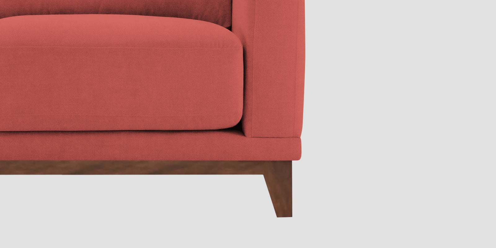 Esha Fabric 3 Seater Sofa In Salmon Pink Colour - Febonic Living