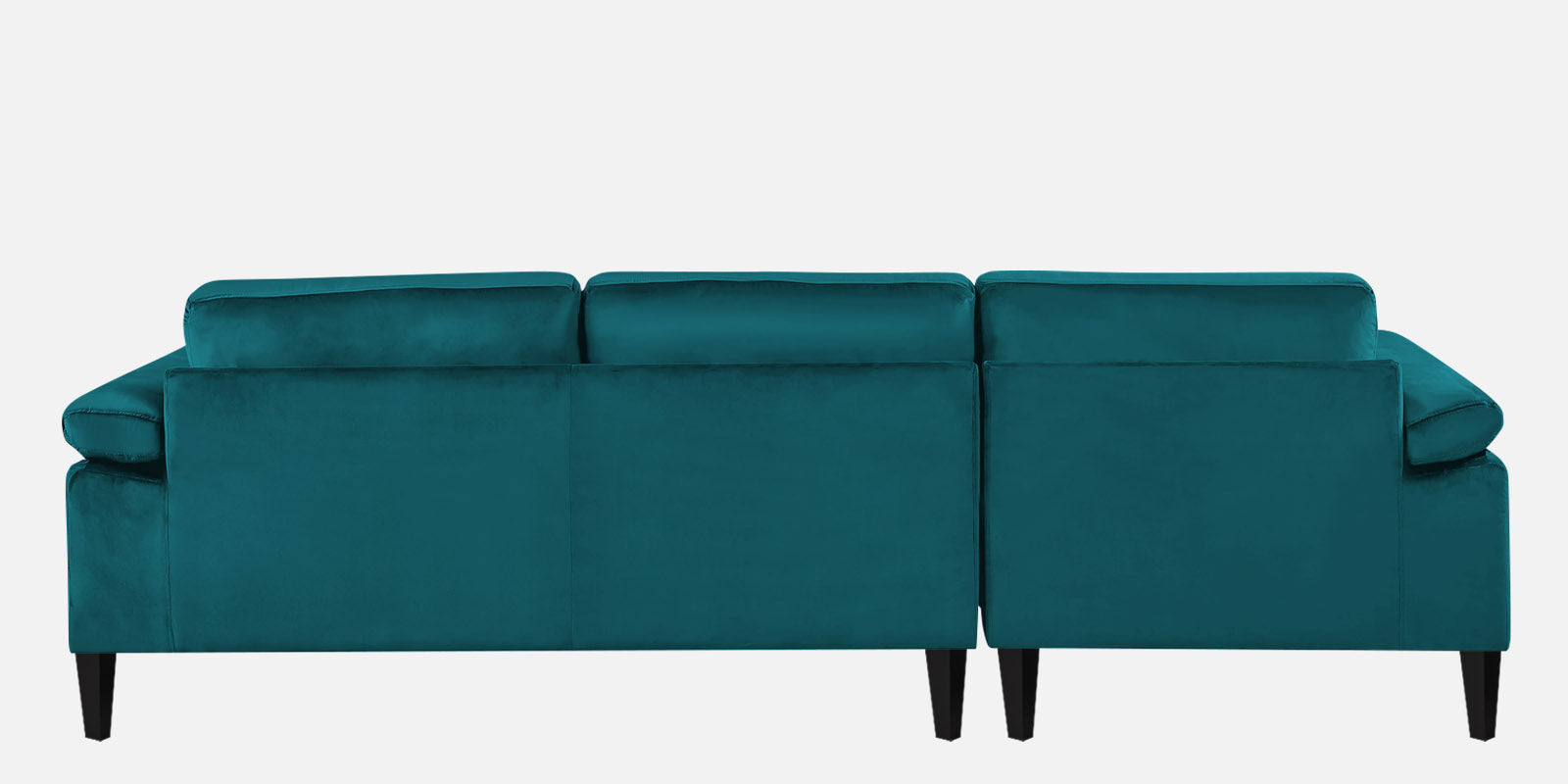 Vegas Velvet RHS Sectional Sofa (3+Lounger) In Pine Green Colour - Febonic Living