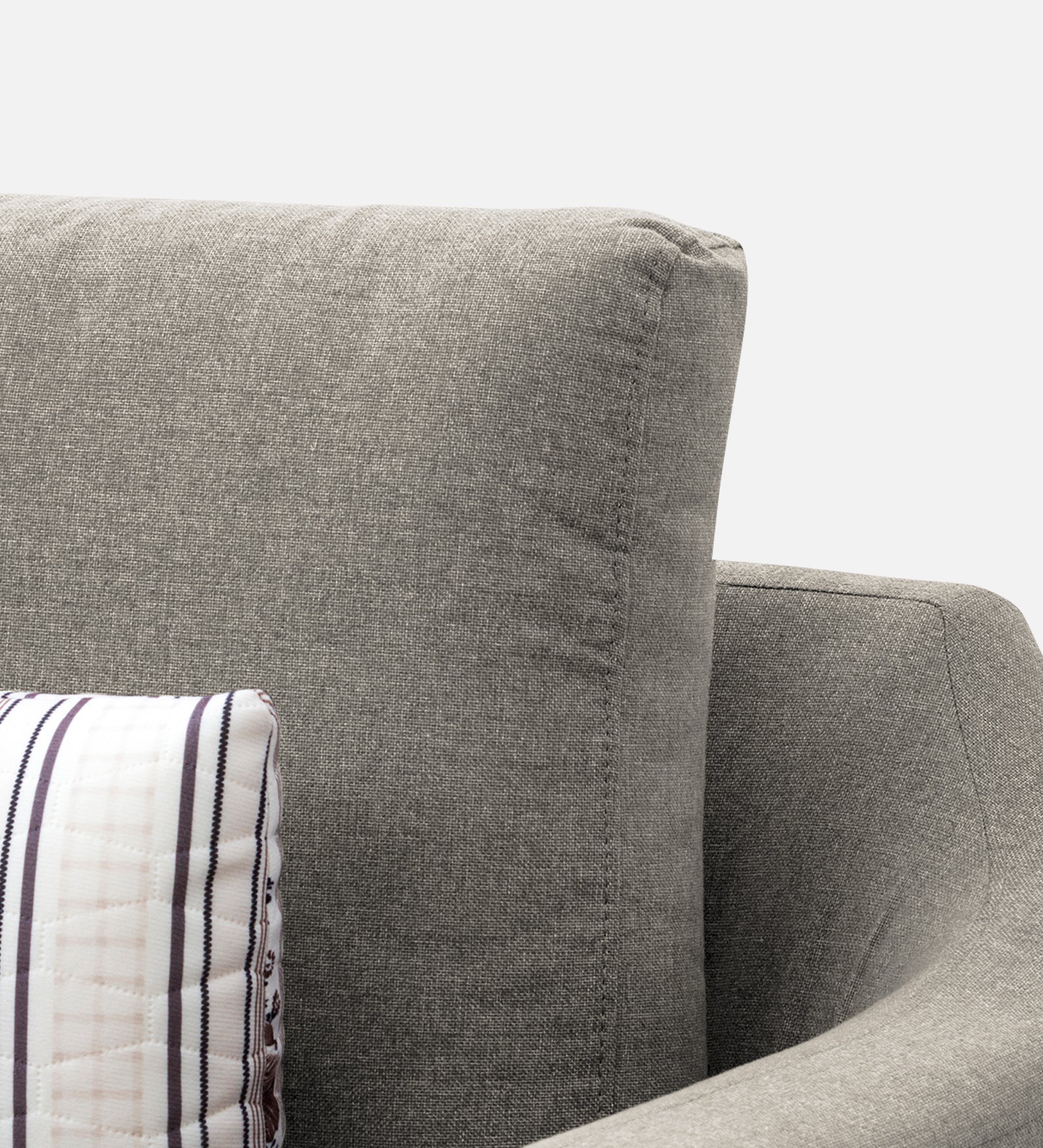 Kevin Fabric 1 Seater Sofa In Ash Grey Colour - Febonic Living