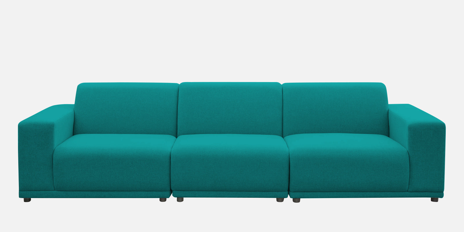 Adam Fabric LHS Sectional Sofa (3+Ottoman Lounger) In Sea green Colour - Febonic Living