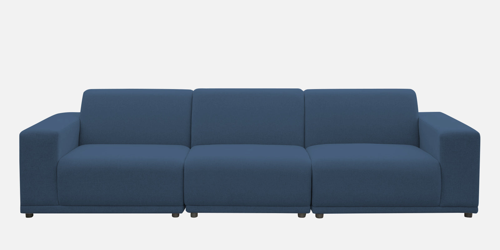 Adam Fabric LHS Sectional Sofa (3+Ottoman Lounger) In Light Blue Colour - Febonic Living