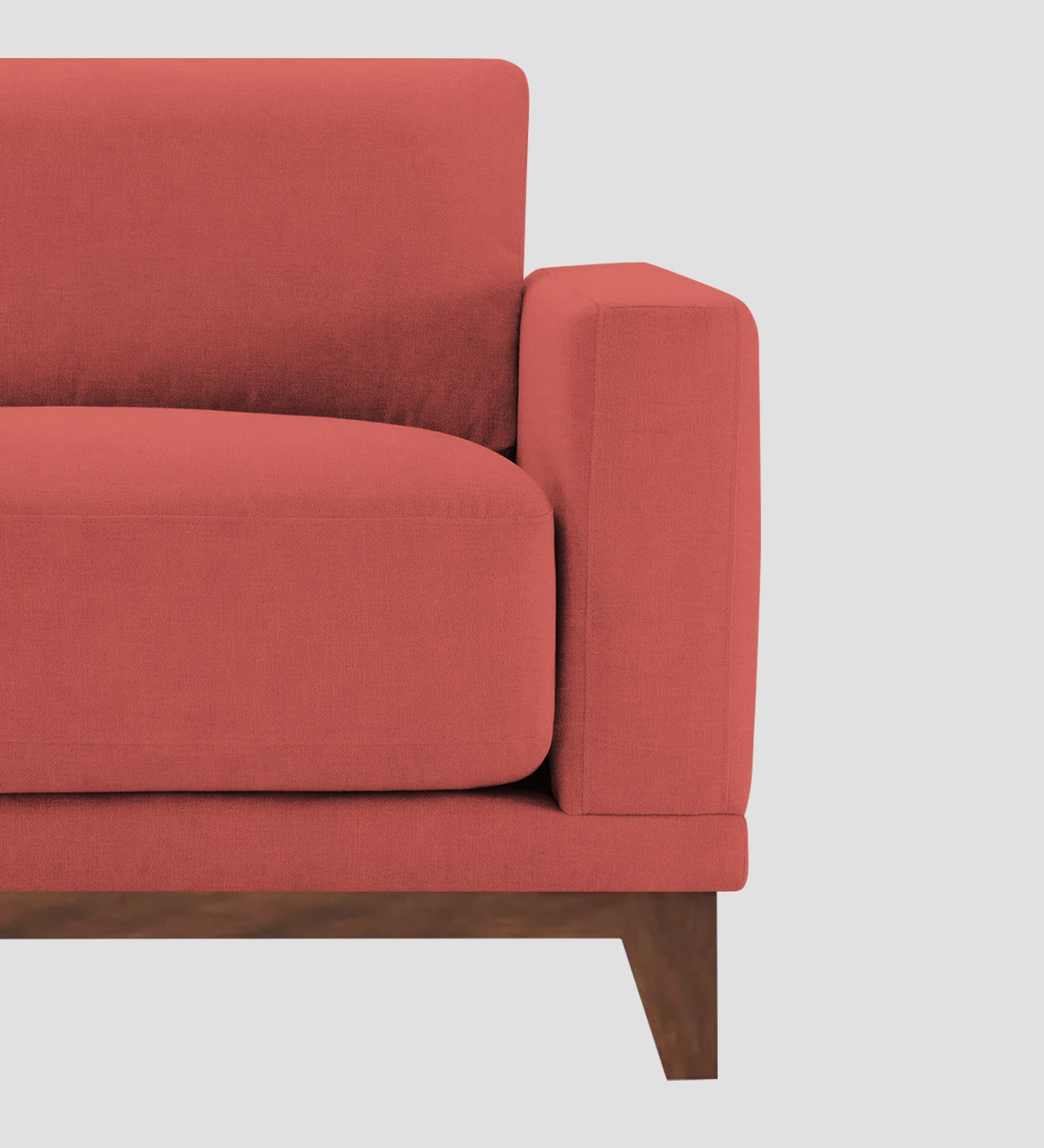 Esha Fabric 1 Seater Sofa In Salmon Pink Colour - Febonic Living