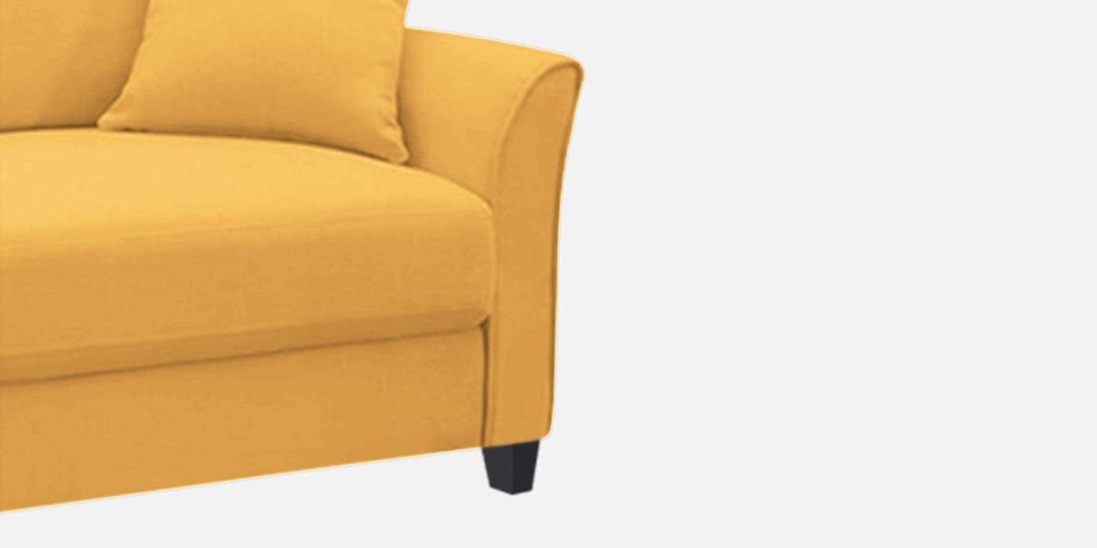 Daroo Velvet 3 Seater Sofa In Turmeric Yellow Colour - Febonic Living
