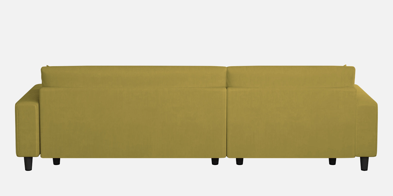 Peach Fabric RHS 6 Seater Sofa Cum Bed With Storage In Parrot Green Colour - Febonic Living