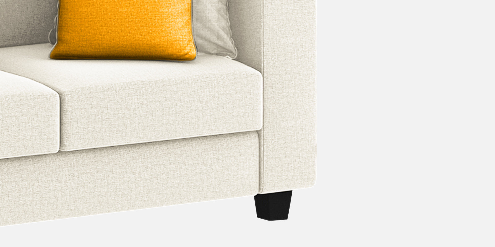 Nabi Fabric 3 Seater Sofa In Ivory cream Colour - Febonic Living