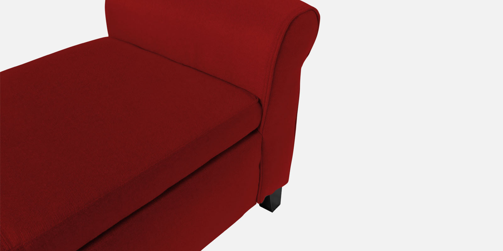 Molo Fabric 3 Seater Recamier In Blood Maroon Colour With Storage - Febonic Living