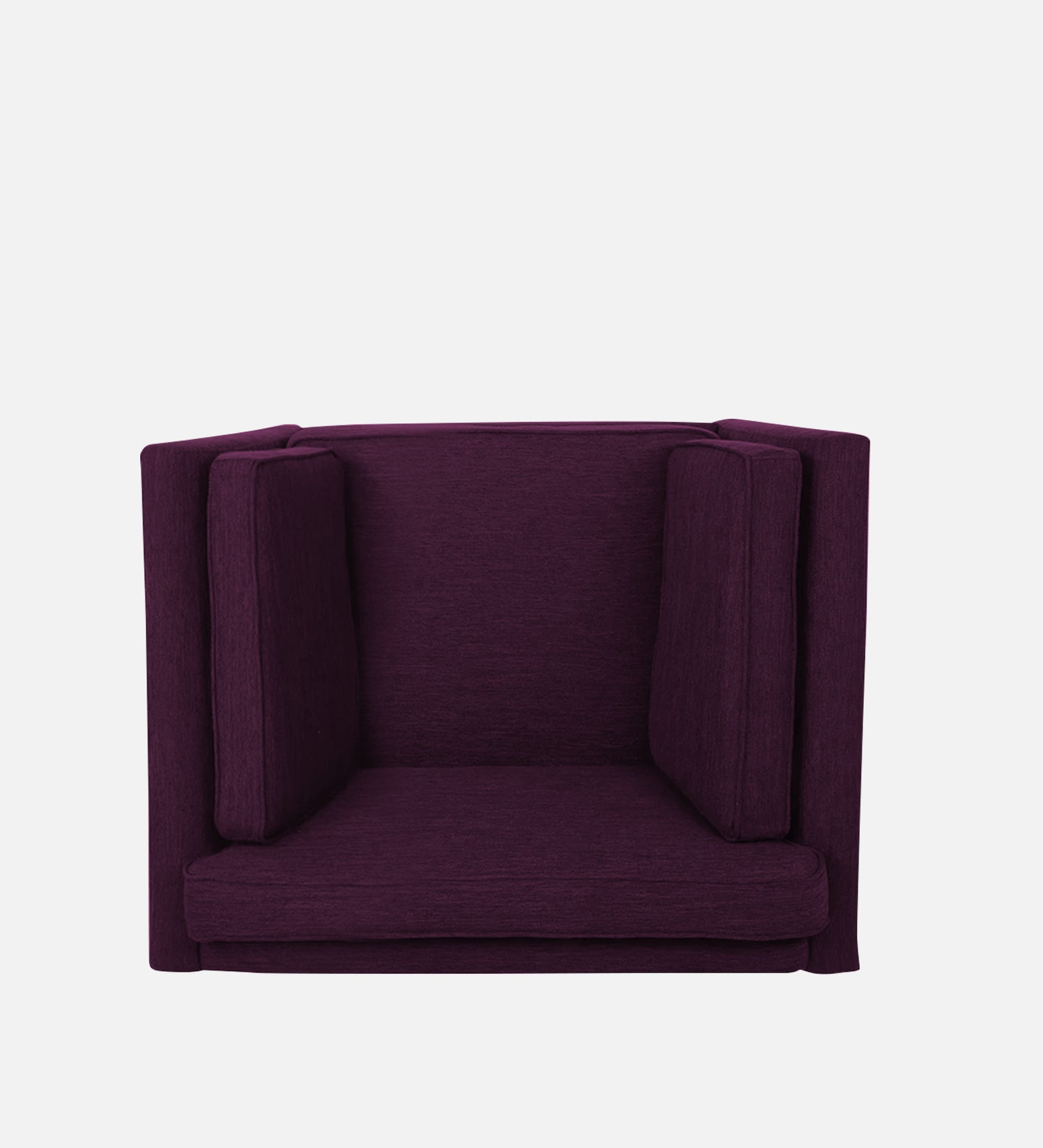 Nigar Fabric 1 Seater Sofa in Greek Purple Colour