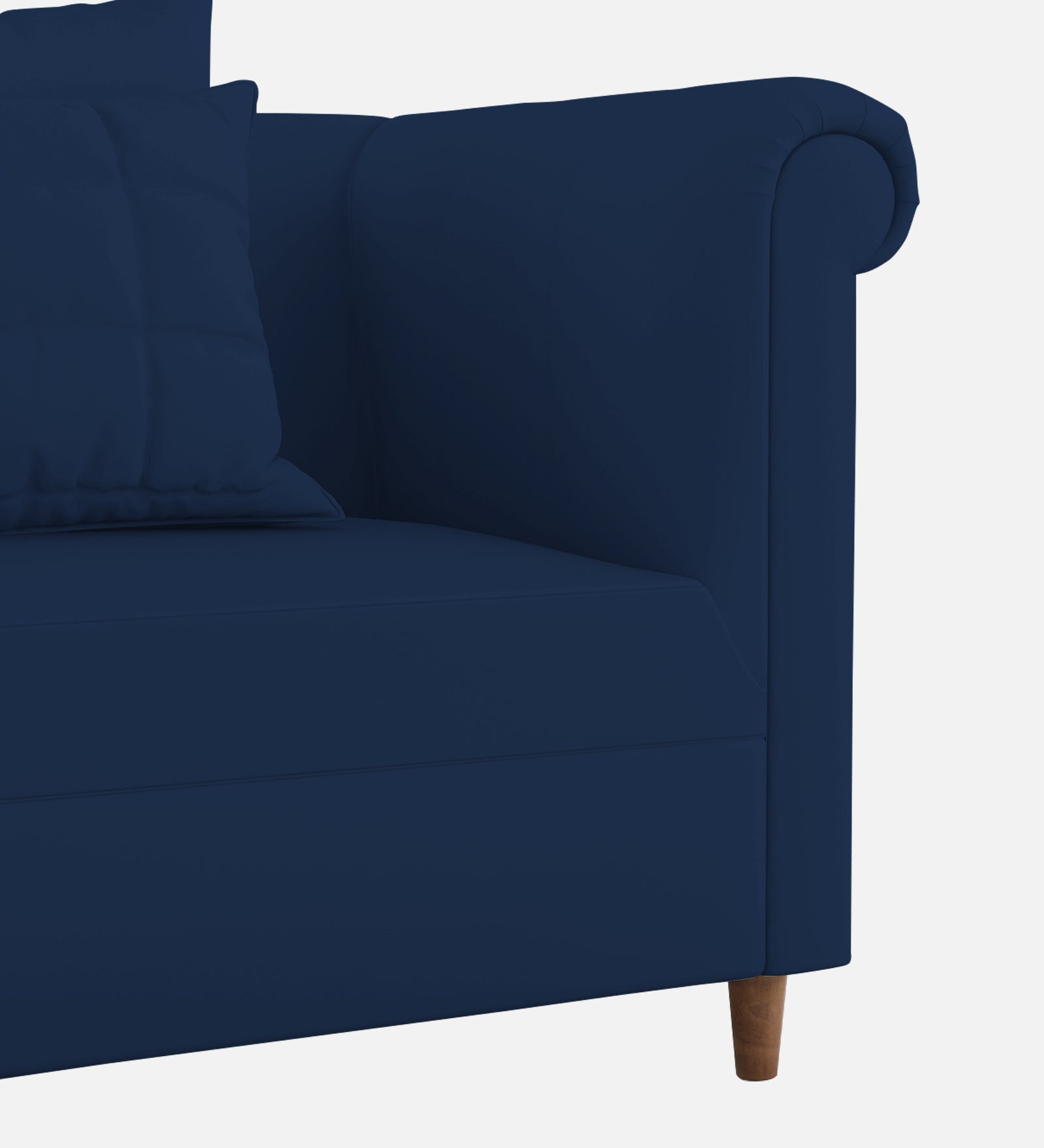 Rubi Velvet 1 Seater Sofa In Imperial Blue Colour - Febonic Living