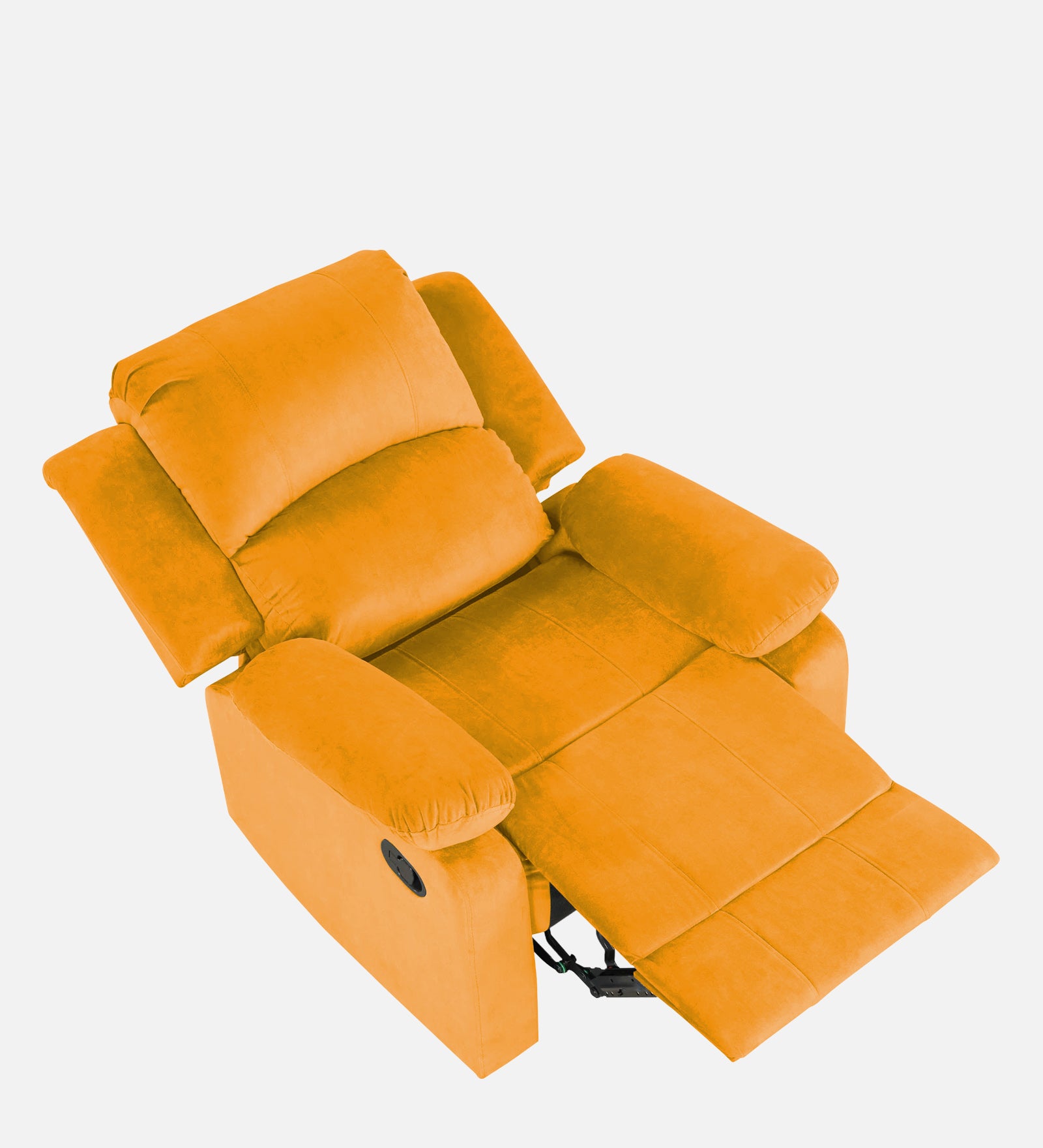 Lexi Fabric 1 Seater Motorized Recliner In Safforn Yellow Colour - Febonic Living