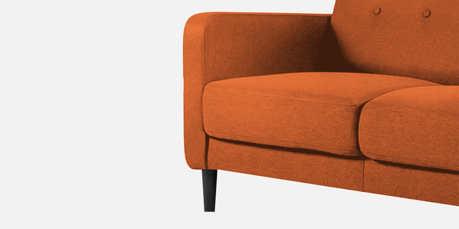 Marq Fabric 2 Seater Sofa in Vivid Orange Colour