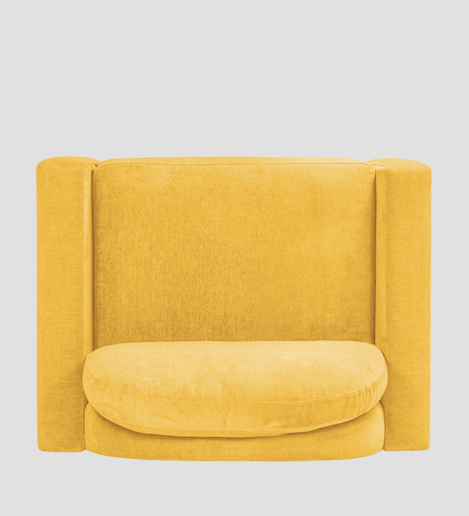 Dara Fabric 1 Seater Sofa In Bold Yellow Colour - Febonic Living