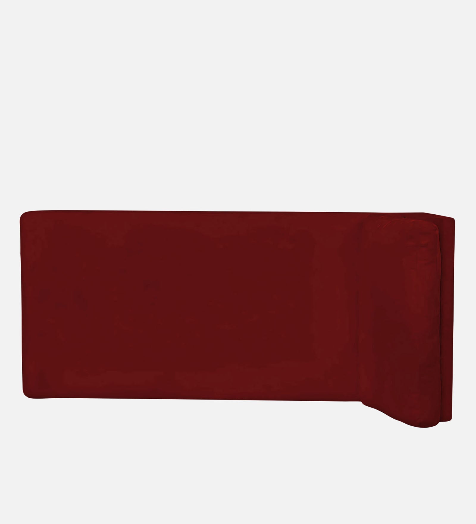Nadia Fabric Armless Chaise Lounger In Blood Maroon Colour - Febonic Living