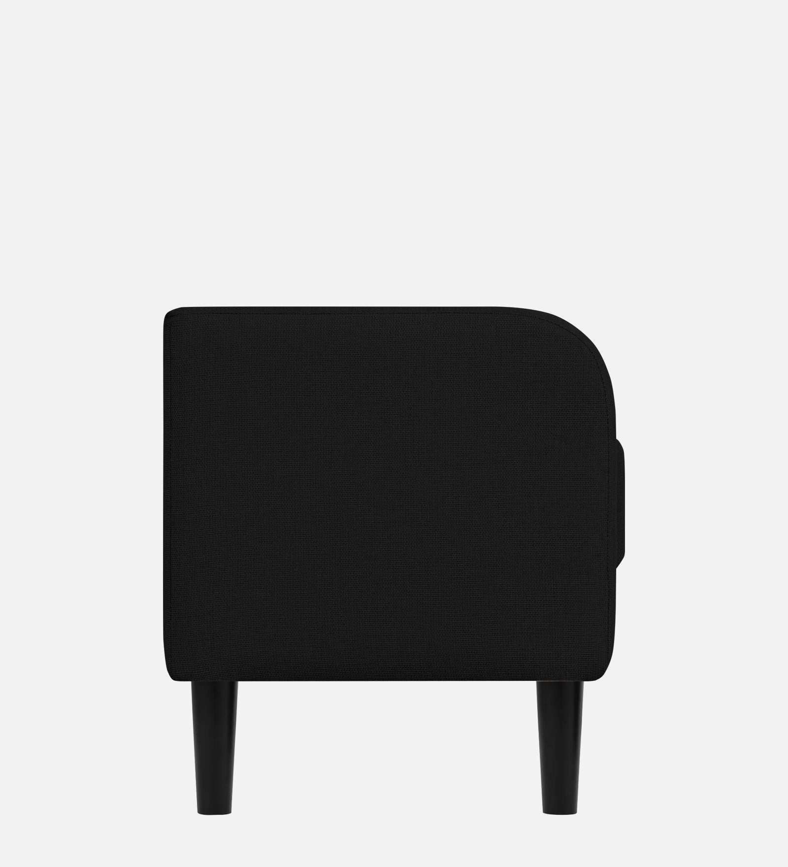 Maya Fabric Bench In Zed Black Colour - Febonic Living