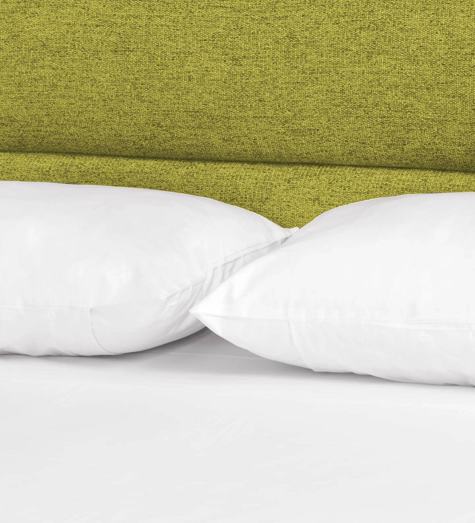 Pollen Fabric King Size Bed In Parrot Green Colour - Febonic Living