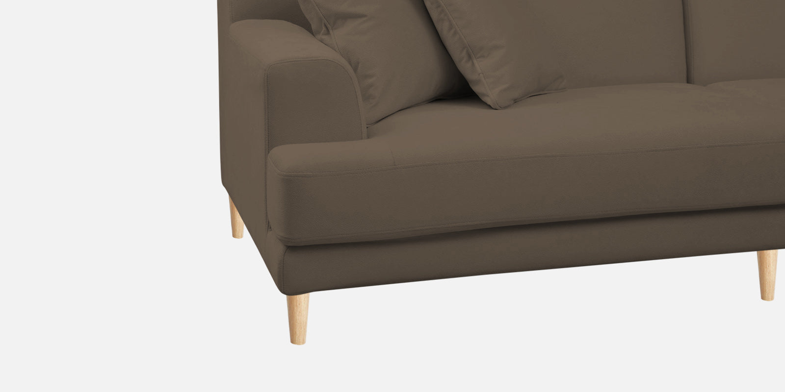 Woody Fabric LHS Sectional Sofa (3+Lounger) In Broco Dust Colour - Febonic Living