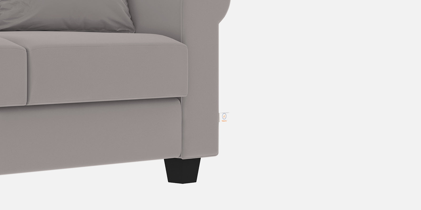 Numonk Velvet 3 Seater Sofa In Pearl Grey Colour - Febonic Living