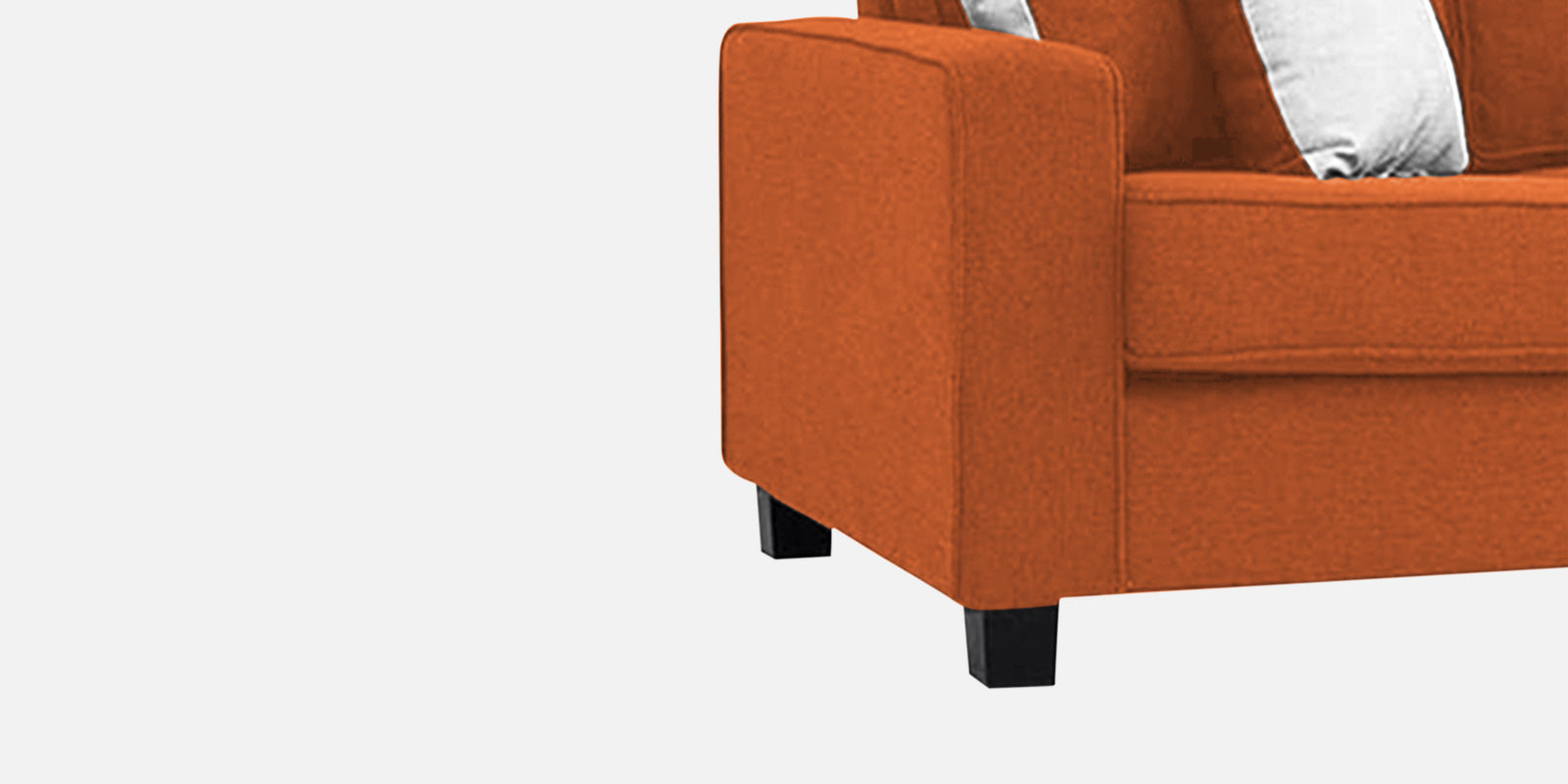 Ladybug Fabric 2 Seater Sofa In Vivid Orange Colour - Febonic Living