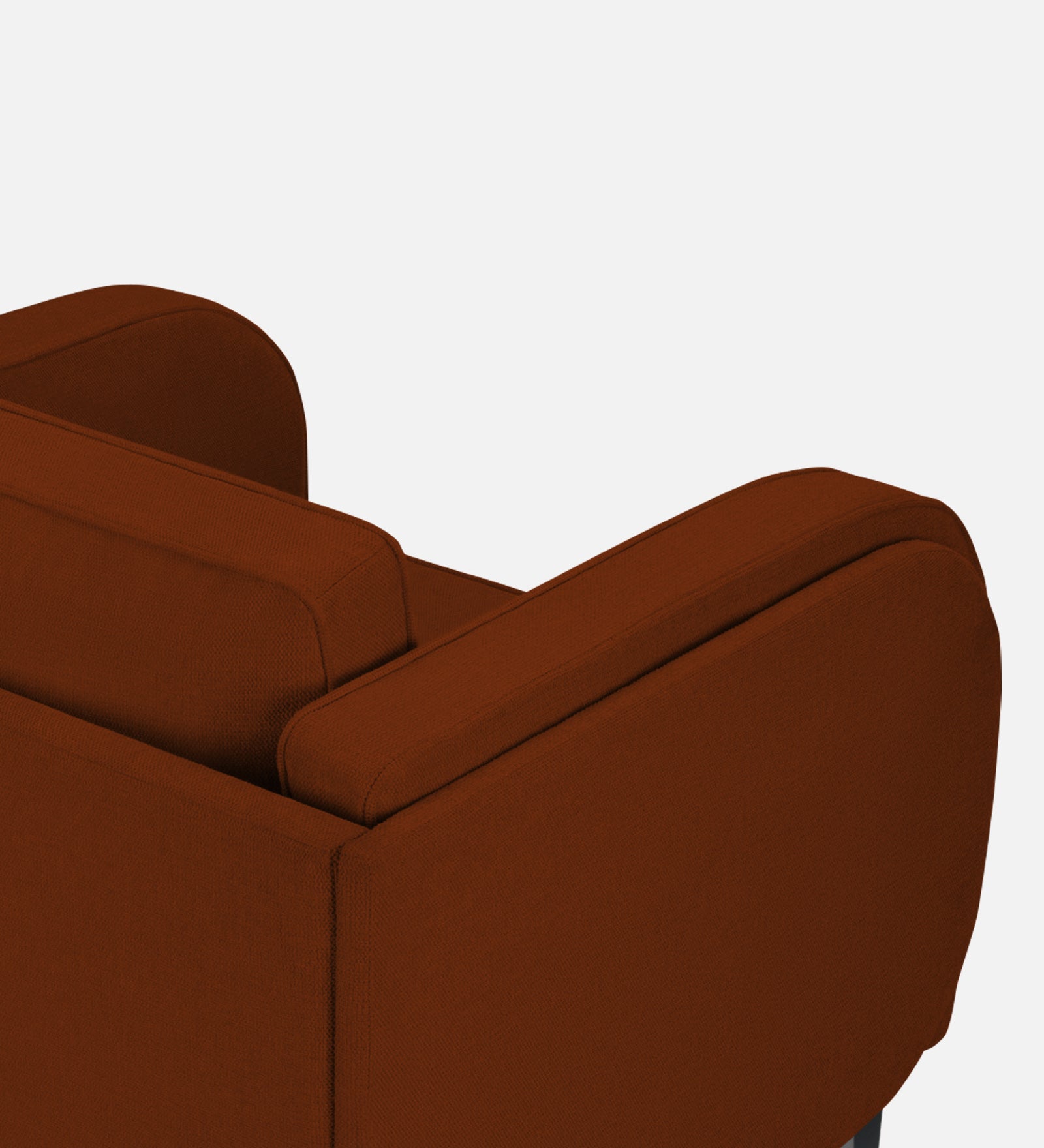 Siddy Fabric 1 Seater Sofa In Burnt Orange Colour - Febonic Living