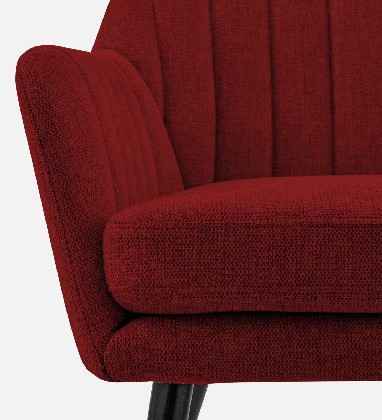 Bella Fabric Arm Chair In Blood Maroon Colour - Febonic Living
