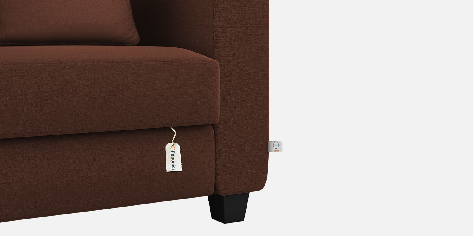 Cosmic Fabric 2 Seater Sofa In Coffee Brown Colour - Febonic Living