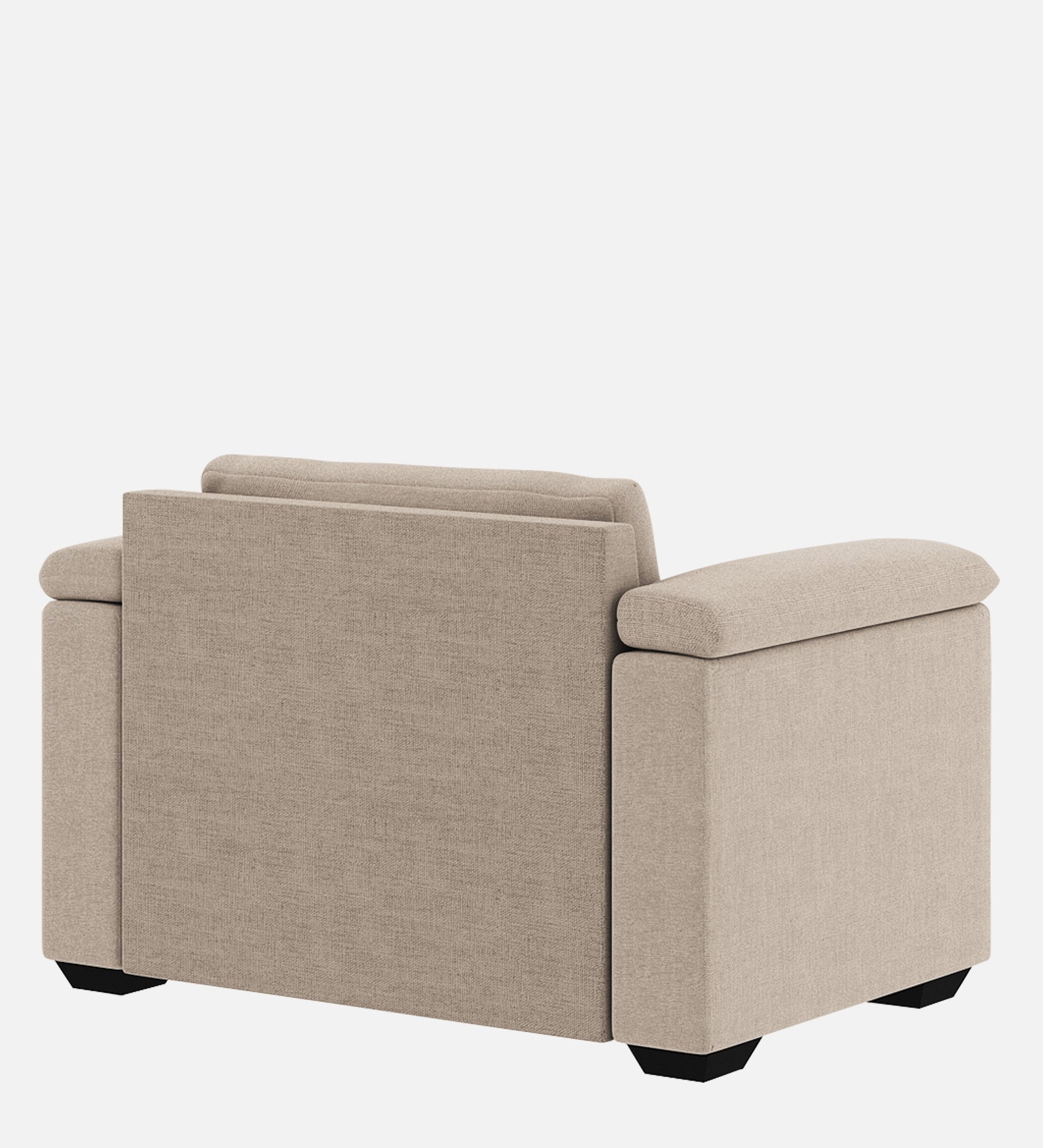 Andres Fabric 1 Seater Sofa In Khaki Beige Colour - Febonic Living