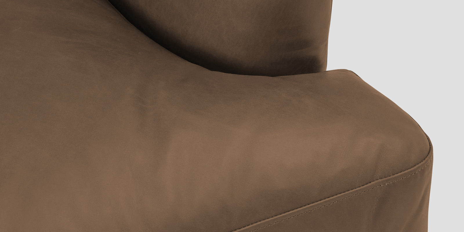 Sterio Leatherette 2 Seater Sofa In Husky Brown Colour - Febonic Living