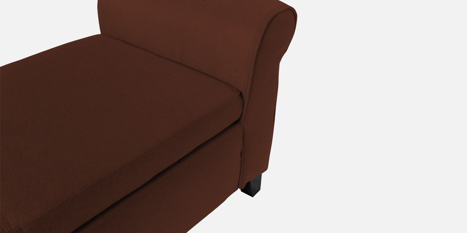 Molo Fabric 2 Seater Recamier In Coffee Brown Colour With Storage - Febonic Living