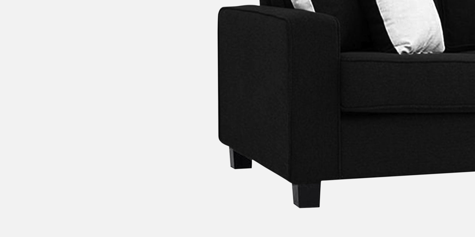 Ladybug Fabric 2 Seater Sofa In Zed Black Colour - Febonic Living