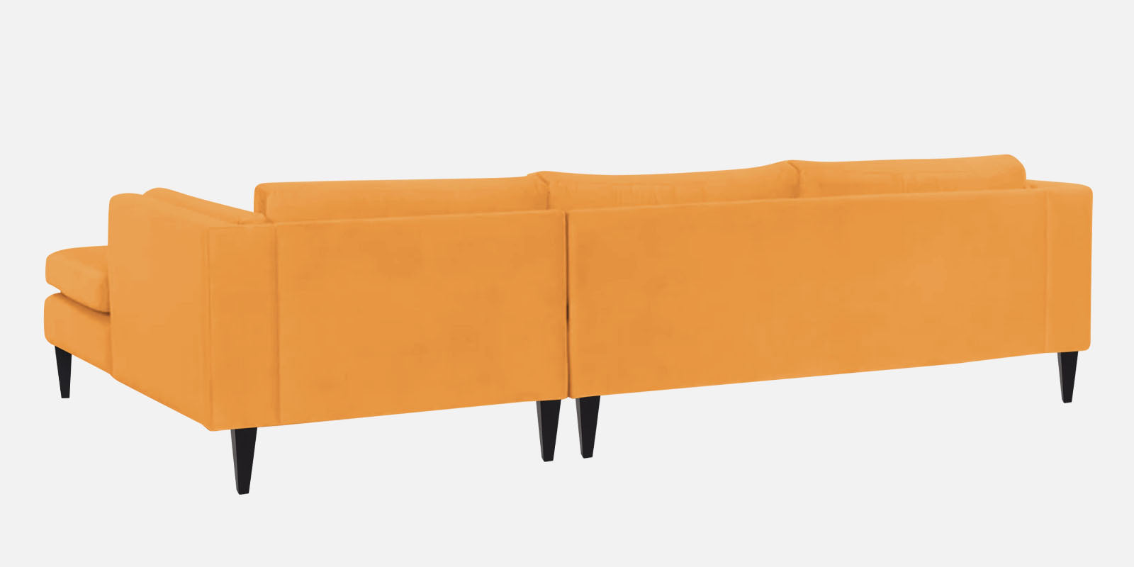 Jasper Velvet RHS Sectional Sofa (3+Lounger) In Tangerine orange Colour - Febonic Living