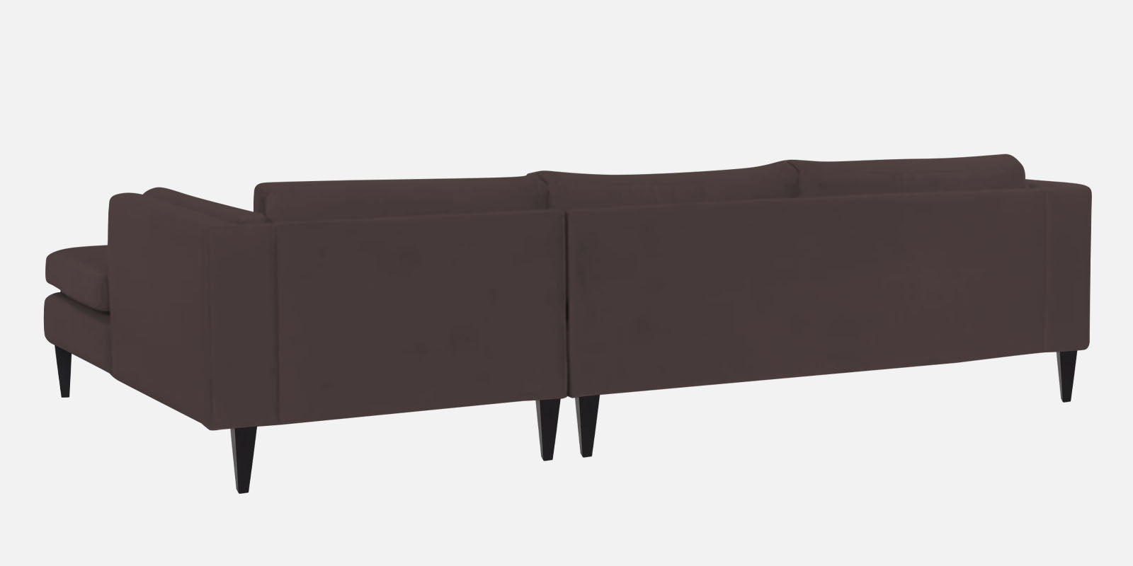 Jasper Velvet RHS Sectional Sofa (3+Lounger) In Mocha Brown Colour - Febonic Living