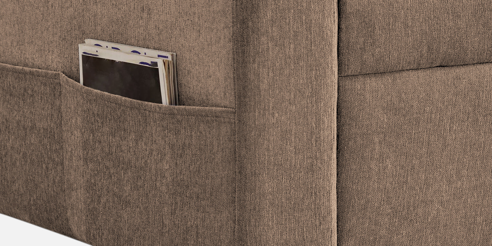 Kara Fabric 2 Seater Pull Out Sofa Cum Bed In Cookie Beige Colour - Febonic Living