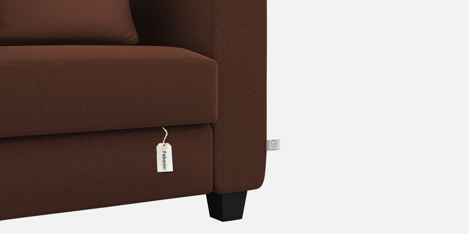 Cosmic Fabric 3 Seater Sofa In Coffee Brown Colour - Febonic Living