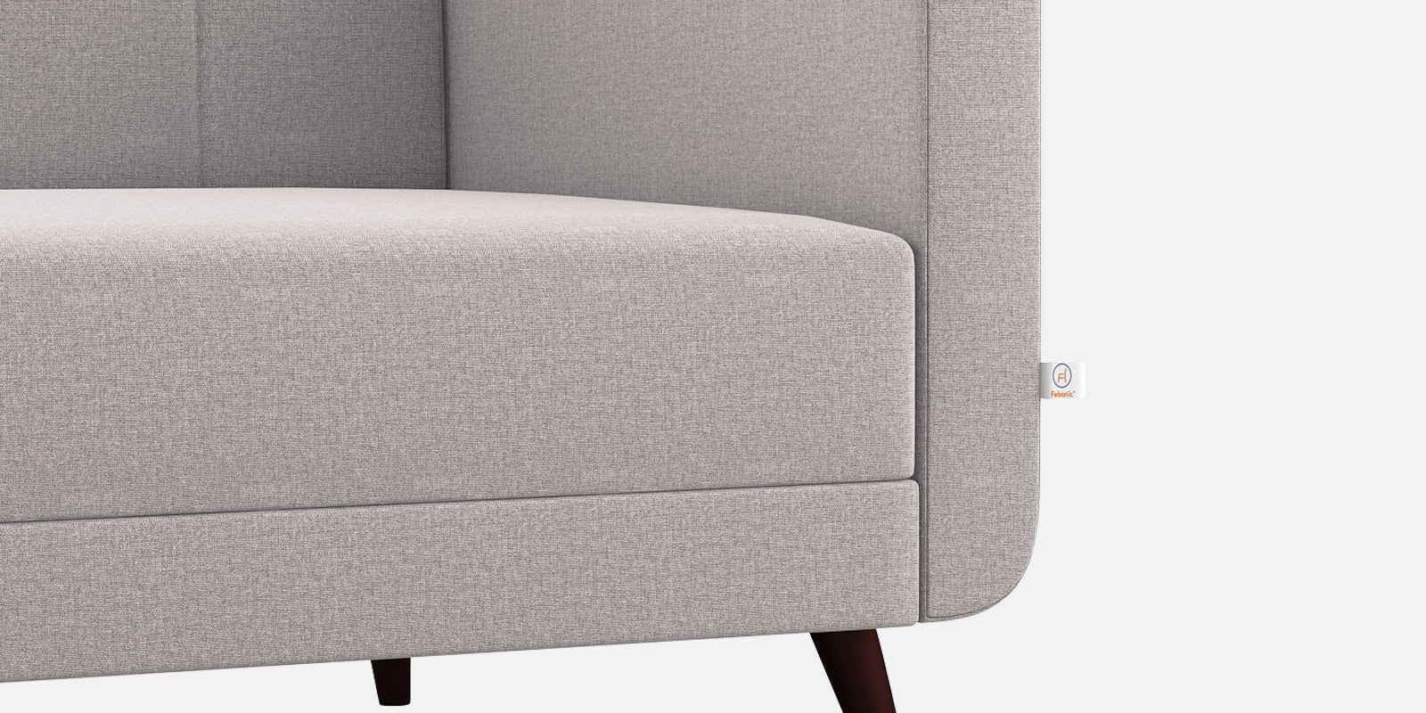 Wiki Velvet 3 Seater Sofa In Pearl Grey Colour - Febonic Living